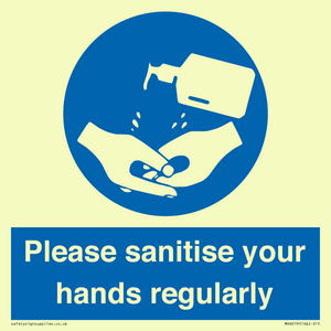 Please sanitise your hands regularly